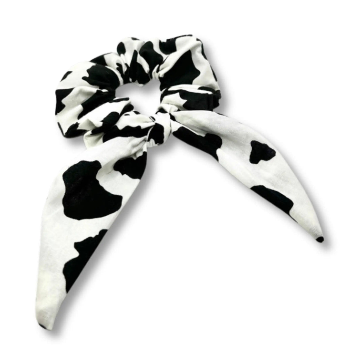 Mini Cow Print Tie Scrunchie