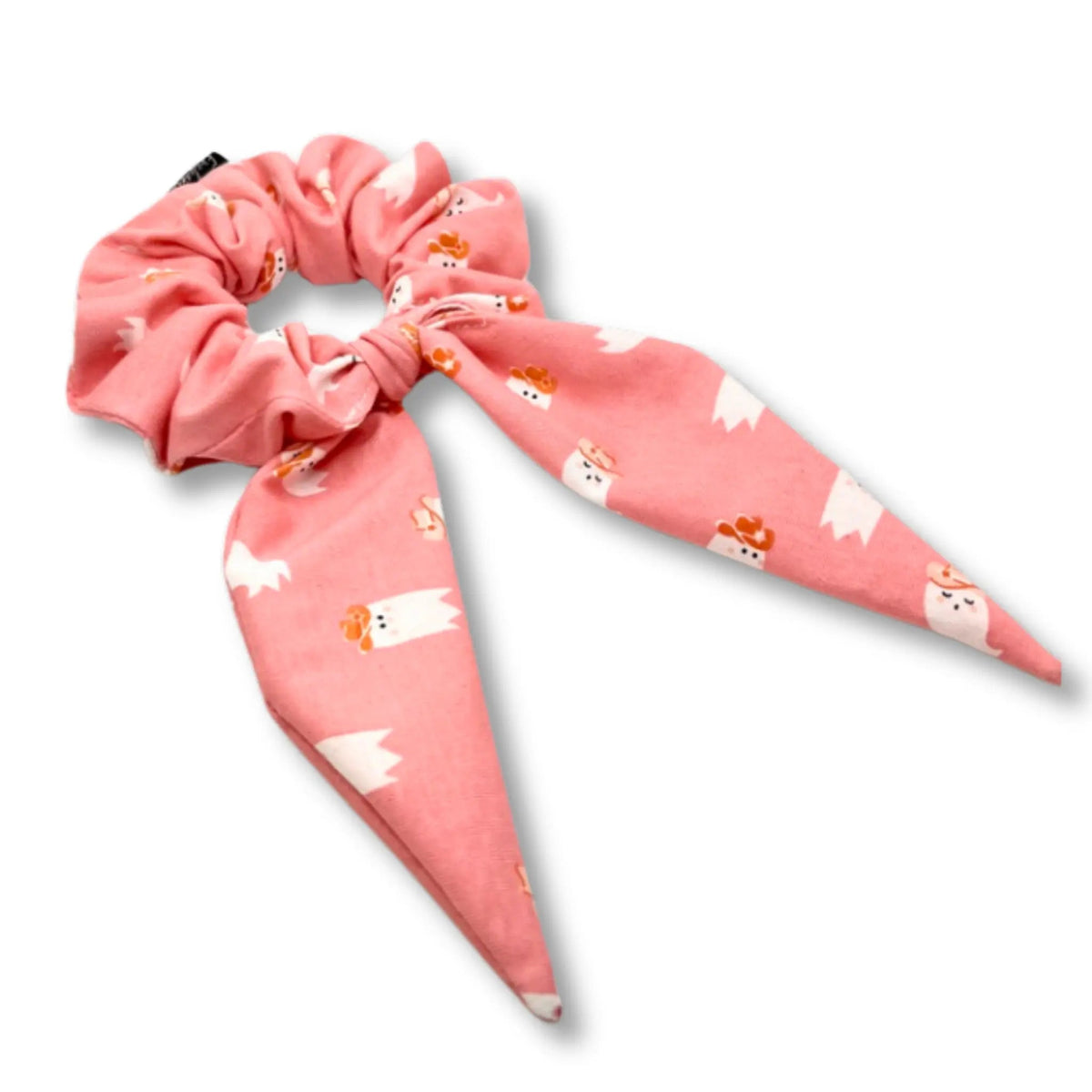 Mini Pink Western Ghost Tie Scrunchie