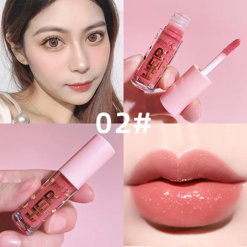 Water Light Lip Gloss Moisturizing Lipstick Jelly Mirror Lip Glaze Crystal Clear Hydrating Lip Plumping Gloss Korean Makeup