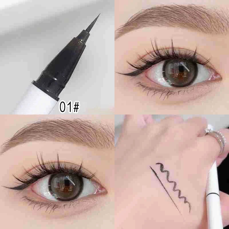 Professional White Eyeliner Gel Pen Waterproof Smudge-Proof Long Lasting Eye Brightening Multi-Use Cosmetic Tool Stage Makeup