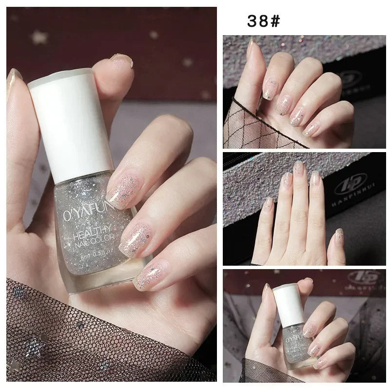 40 Colors Autumn Brown Colors Series Gel Varnish Water Based Nail Polish Water Based No Baking Quick Dry Peel Off Nail Varnish