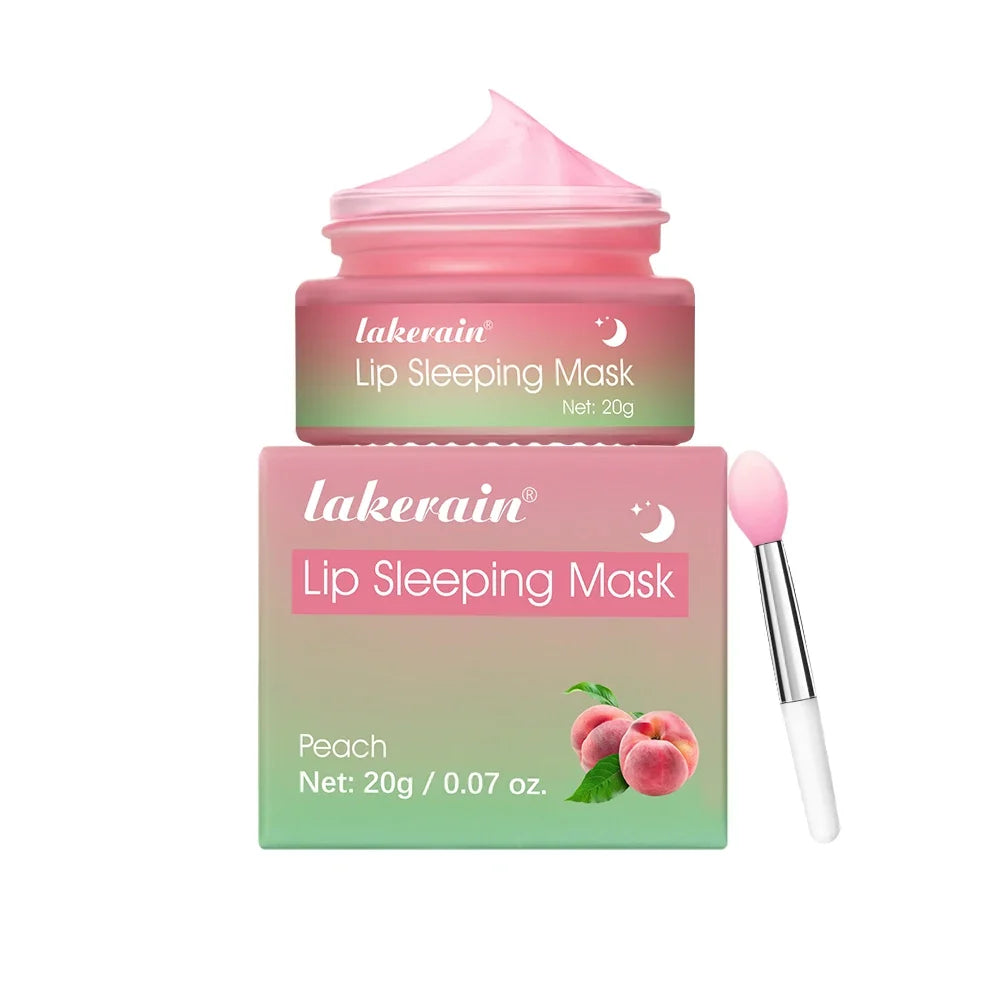 Peach Collagen Lip Sleeping Mask Powerful Moisturizing Repair Plumping Suitable Dry Chapped Lips Skin Care Long-Lasting Hydrate