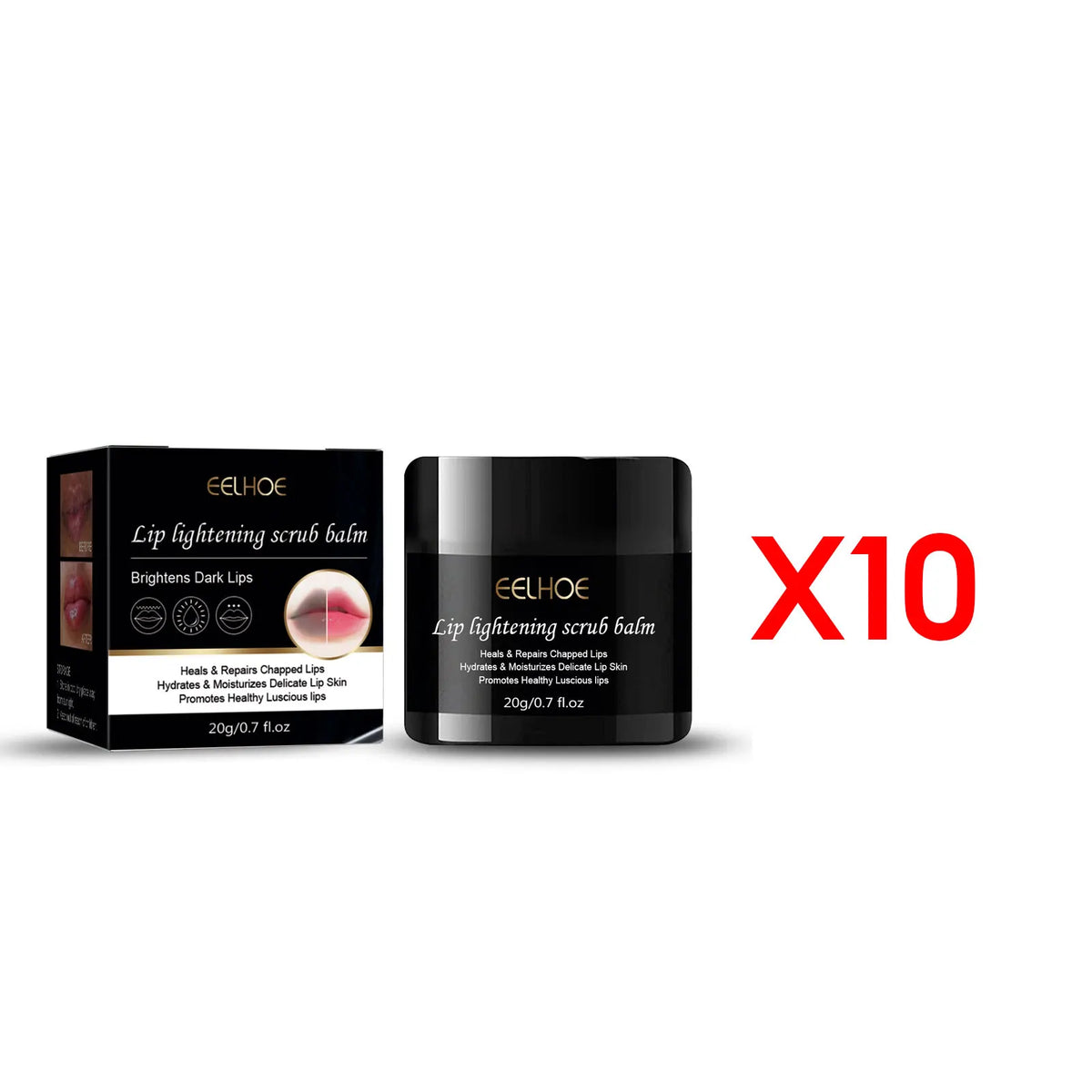 Lip Lightening Scrub Balm for Dark Lips Remove Dark Smoke Lips Exfoliating Repair Fine Lines Moisturizing Brightening Lip Care