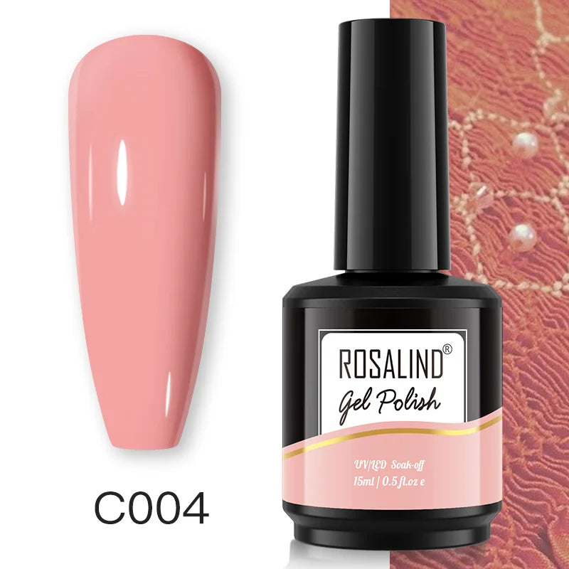 ROSALIND 7ml/15ml Summer Green Gel Nail Polish Semi Permanent Nail Art Manicure Soak Off Top Base Matt Hybrid Varnishes UV Gel