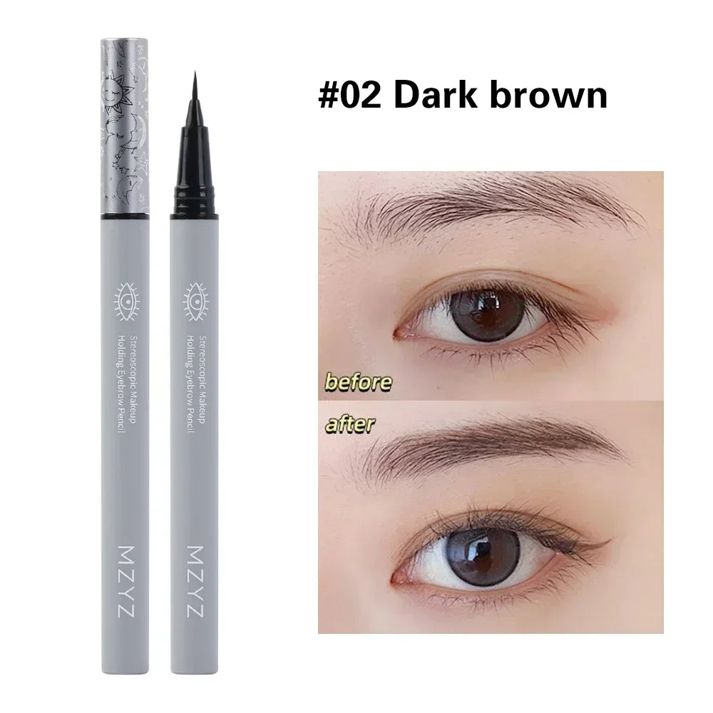 Water Liquid Eyebrow Pencil Waterproof Long Lasting No Blooming Eyeliner Lying Silkworm Ultra Fine Eyebrow Tattoo Pencil Makeup