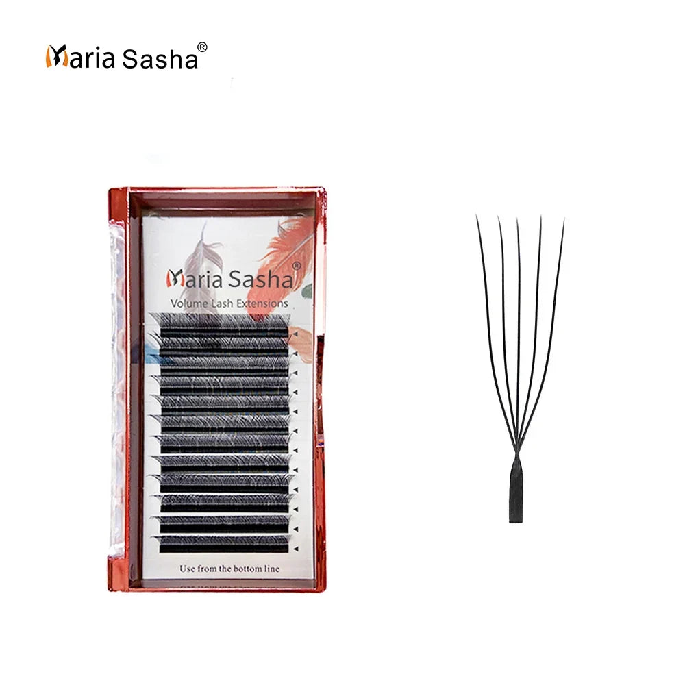 MARIA U 3D 4D 5D W Eyelashes U Shape Eyelash Extensions Soft Lashes Makeup Mesh Volume Eyelash