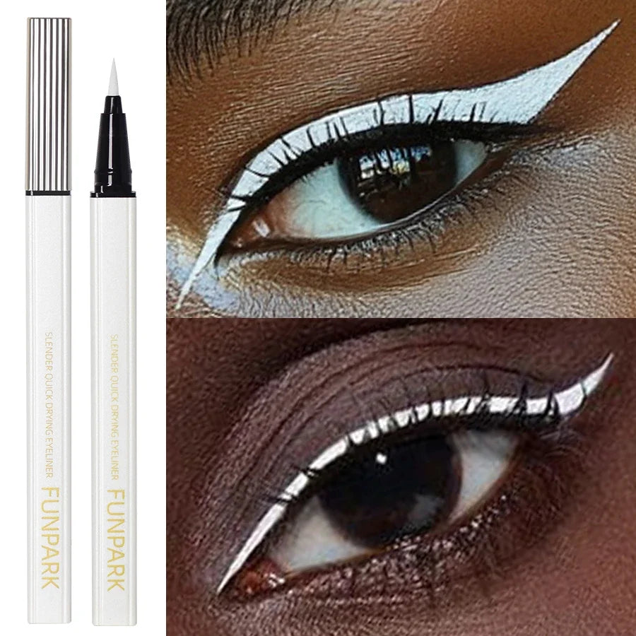White Liquid Eyeliner Pen - Matte Waterproof Long Lasting
