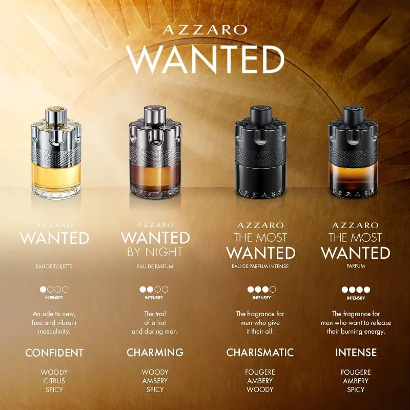 Azzaro The Most Wanted Parfum Intense Mens Cologne 100ML Cologne Persistence Arabian Women's Perfume Pheromone Long-lasting