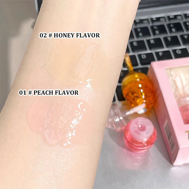 Honeypot lip oil set box Moisturizing hydrating layer mist lipstick all match lip moisturizing lip toot lip gloss parity