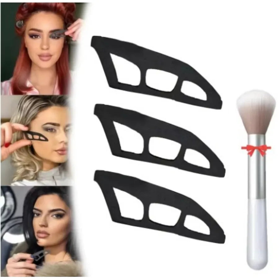 Hypoallergenic Oval Eyeshadow Stencil Tool for Beginners with ABS Plastic Handle, Perfect for Smoky Eye Makeup Looks