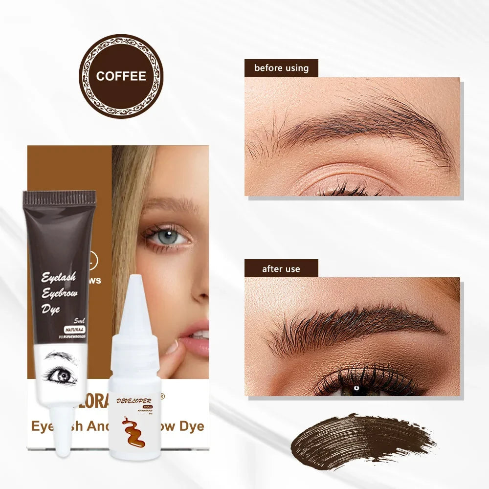 Professional Eyelash and Eyebrow Tint Kit - 50ml Waterproof Dye