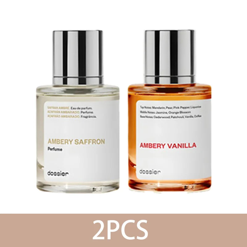 50ML Dossier Ambery Saffron Ambery Vanilla Arabian Perfume Pheromone Perfume Hair and Body Fragrance High-quality Noble Makeup