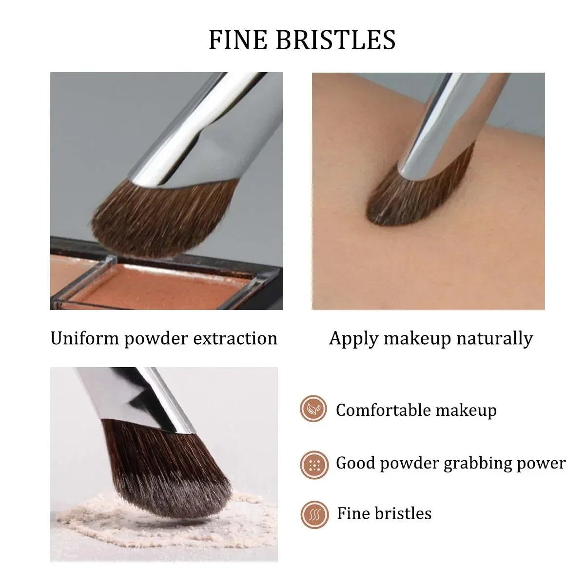 3D Contour Nose Shadow Brush - Angled Eyeliner Wand, Portable travel,Highlighter Makeup Brush,Beginner Professional Makeup Tools