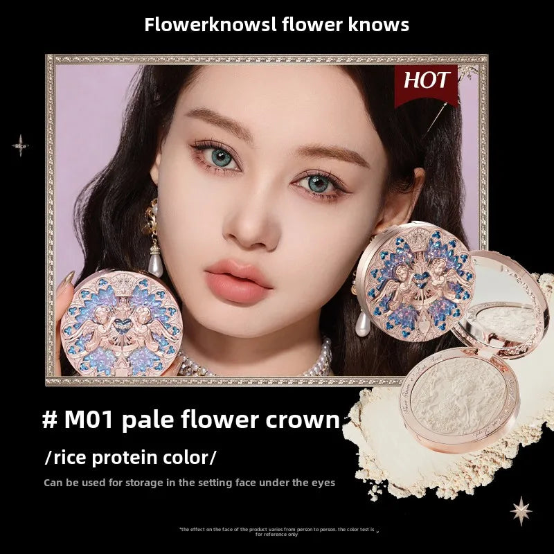 Flower Knows Little Angel Embossed Highlighter Natural brightening water light three-dimensional contour powder