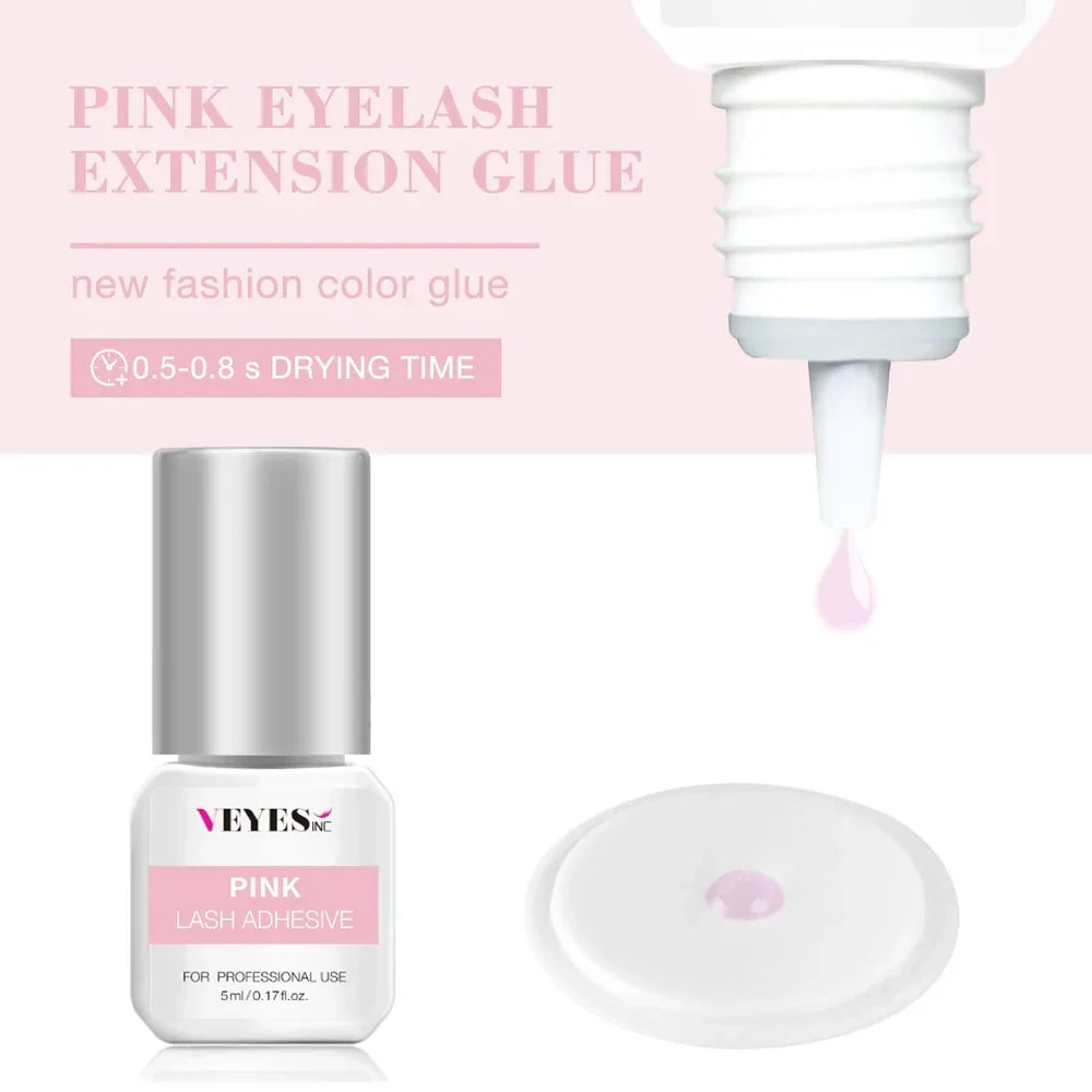 VEYES INC Eyelash Extension Glue 0.5-1 Sec Drying (0.17fl.oz / 5ml) Up to 8 Weeks Retention Adhesive Salon Use for Lash Tech