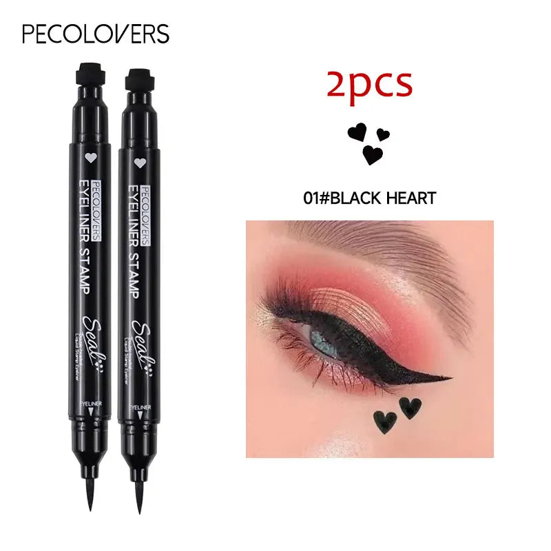 2-in-1 Star & Moon Stamp Liquid Eyeliner - Black Waterproof