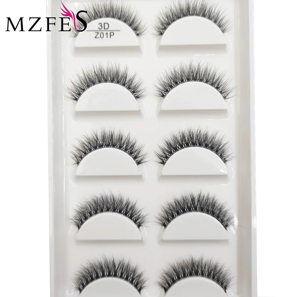 Transparent 3D Mink Eyelashes, Natural Clear False Eye Lashes, Soft Invisible Eyelash, Wispy Makeup Faux Cils, H13 X08, 5 Pairs