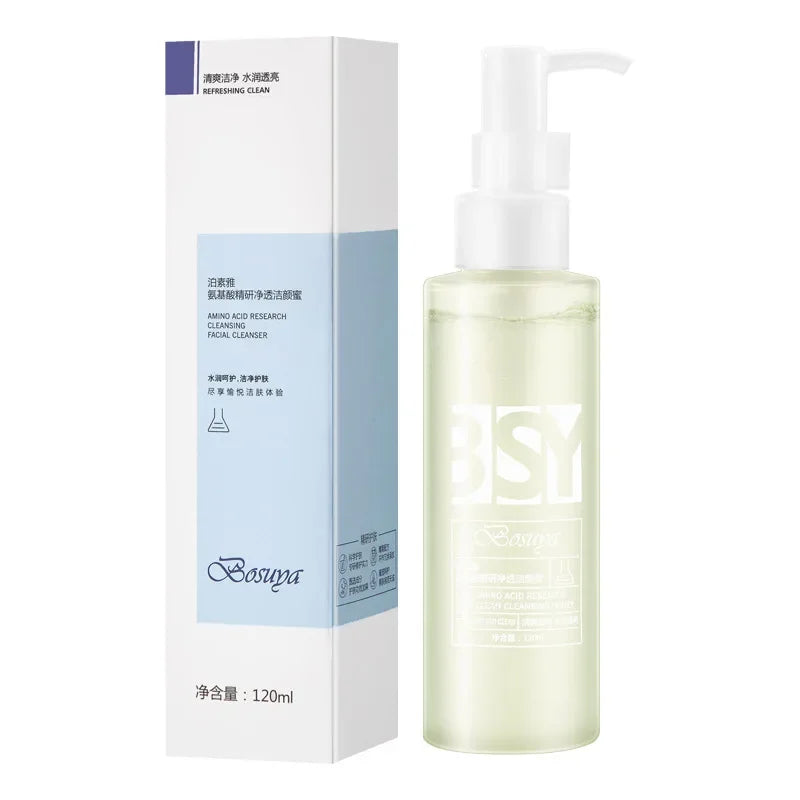 120ml Amino Acid Facial Cleanser, Deep Gentle Cleansing, Oil Control, Purifying Cleansing Honey Face Exfoliator