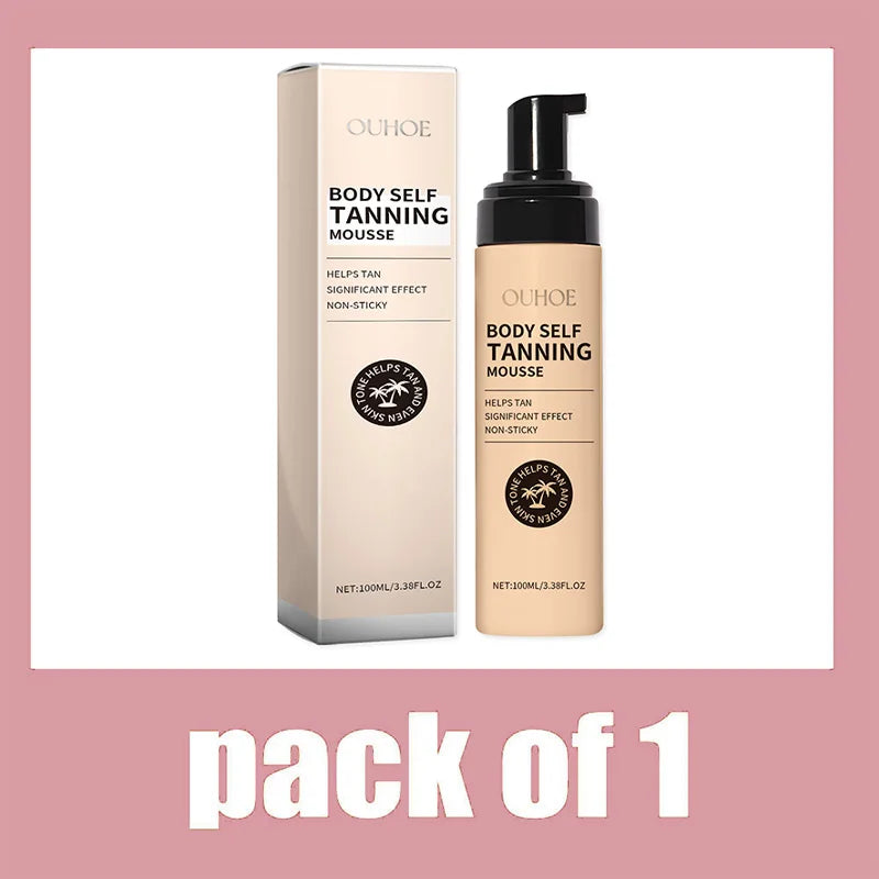 Summer Tanning Body Mousse 100ml Sun-promoting + Moisturizing Bronze Glossy Skin 0 Uv Damage Natural Tanning Wheat Skin Cream