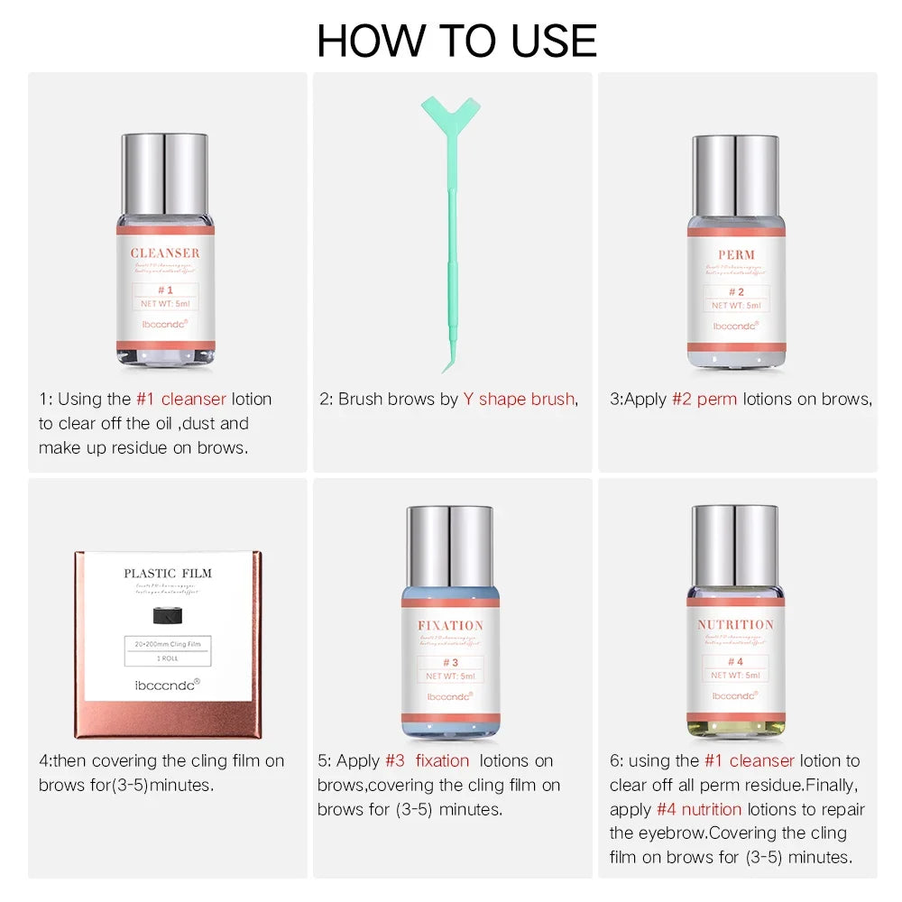 Eyebrow Lamination Kit with Keratin Perming Lotion