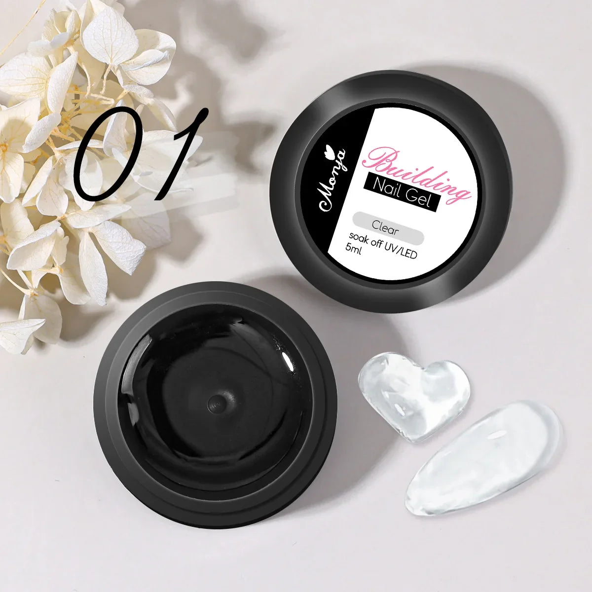 5/15ml Clear Non-Stick Hand Extension Gel Nail Polish 3D Shaping/Sculpting/Carving UV/LED Gel Milky Jelly Hard Gel Manicure DIY