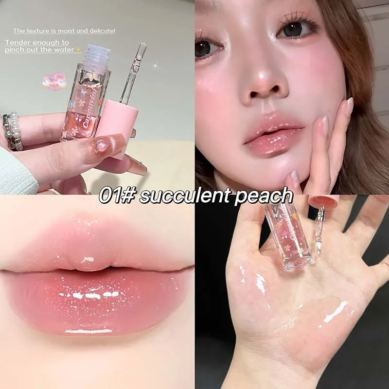 Moisturizing Shimmer Lip Gloss - Hydrating Jelly Mirror Glaze