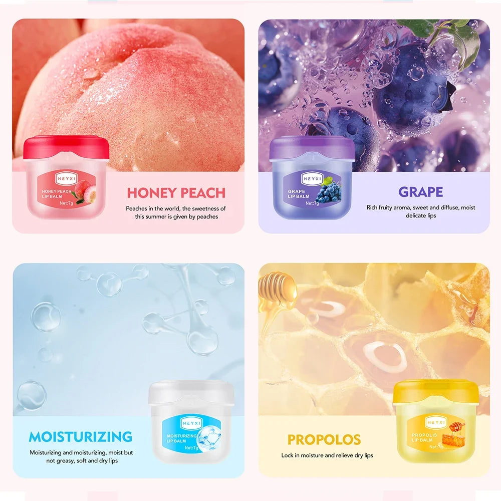 16pcs Fruit Series Lip Balm Set Sleeping Lip Mask Moisturizing Hydrating Non-sticky Anti-Cracked Lip Balm Lips Care