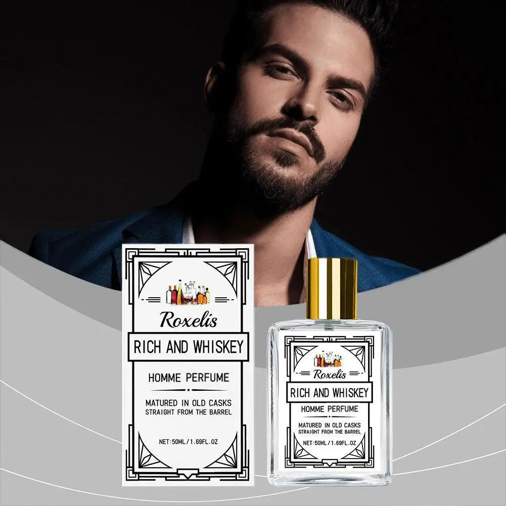 Men's Perfume Charming Whiskey Pheromone Natural Charm Attract Women Long-lasting Refreshing Elegant Fragrance Ideal Gift Dating