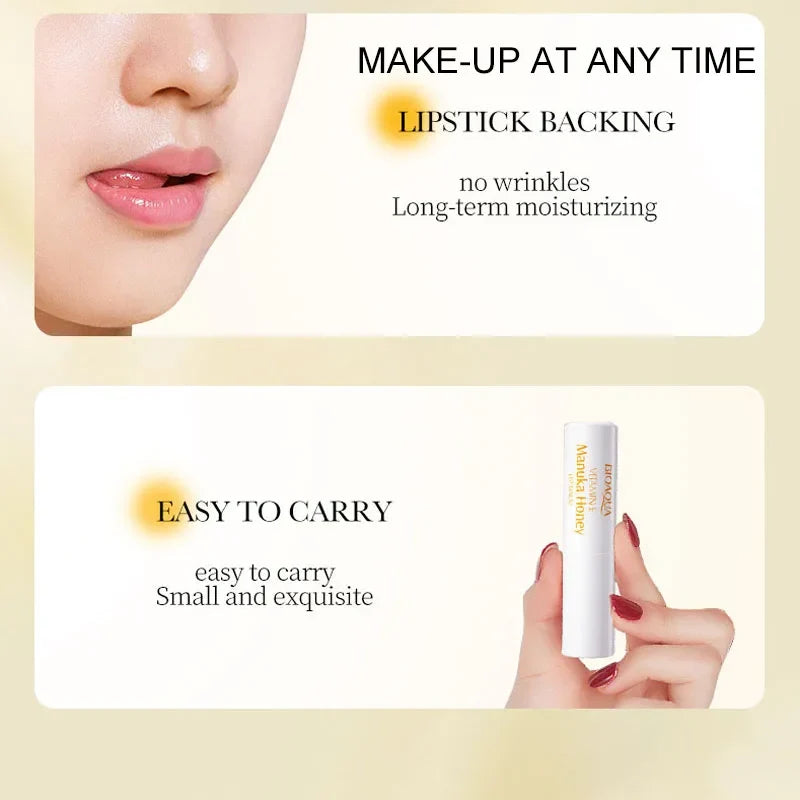 Vitamin E Honey Lip Balm Long-lasting Moisturizing Anti Cracking Nourishing Lipstick Smoothing Lip Lines Makeup Lip Care Product