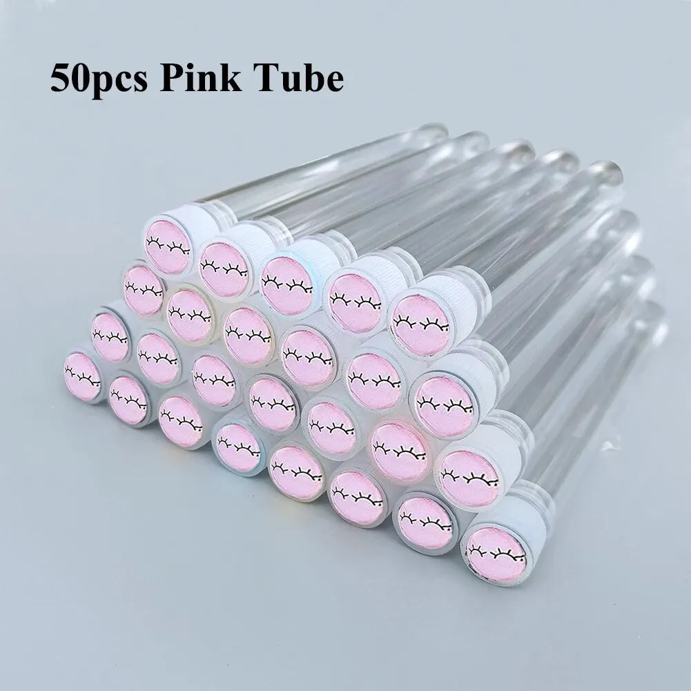 50Pc Reusable Eyebrow Brush Tube Eyelash Brush Eyebrow Brush Replaceable Dust-proof Sparkling Diamond Makeup Brush
