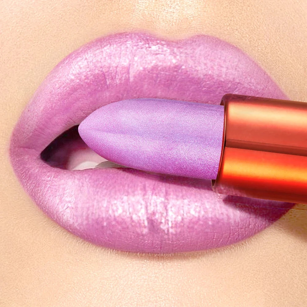 Rose smoke powder, bright starry sky, glossy velvet texture, durable, make your lips shiny, waterproof, anti-fouling.