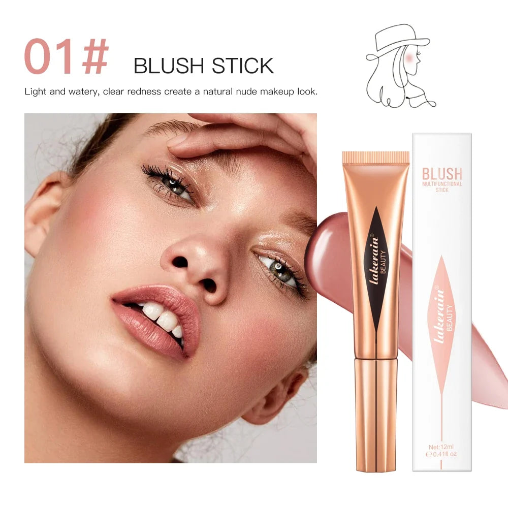 New Cream Bronzer Contour Blusher Beauty Wand Highlighter Blush With Cushion Liquid Face Bronzer Wand Stick Applicator Makeup