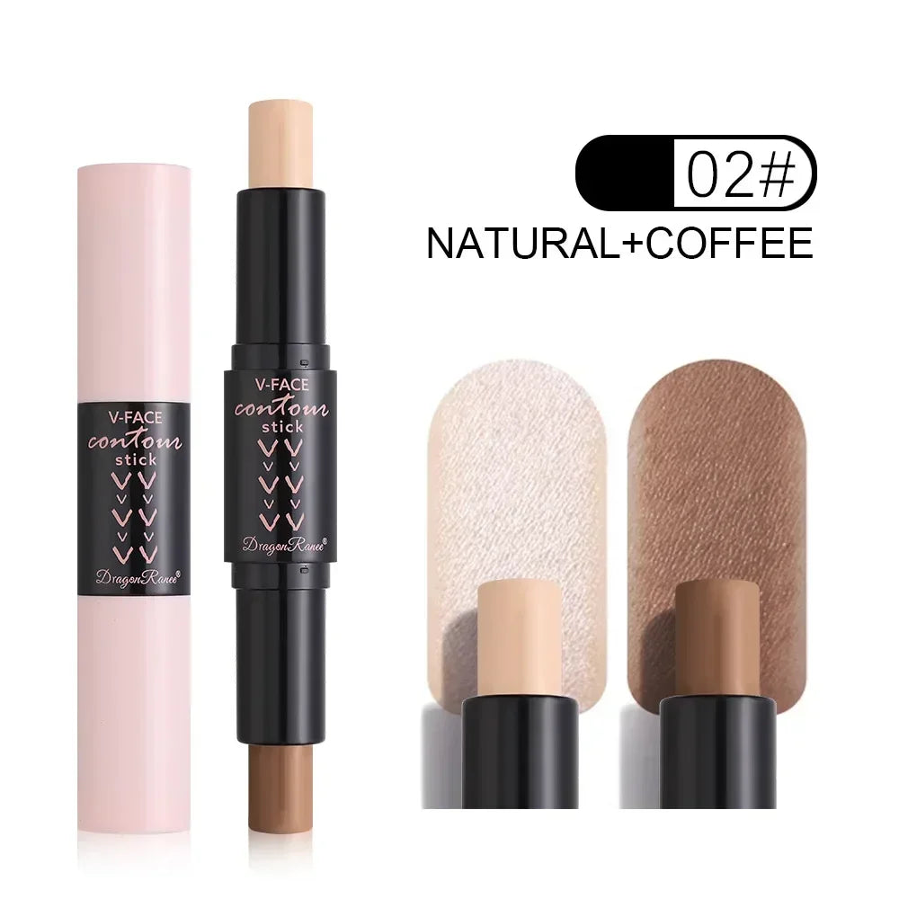Waterproof Double-end Contouring Bronzer Stick Lasting Natural Matte Concealer Highlighter Pencil Corrector Skin Tone Pen Makeup