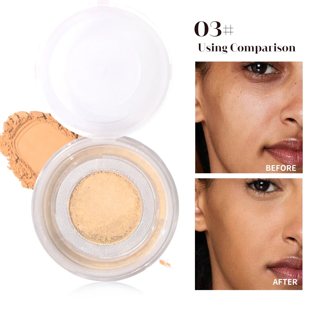 Sweet Heart Powder - Energetic, Soft-Skin Airy Loose Powder, Oil-Control, Sweat-Proof, Waterproof, Long-Lasting Setting Powder