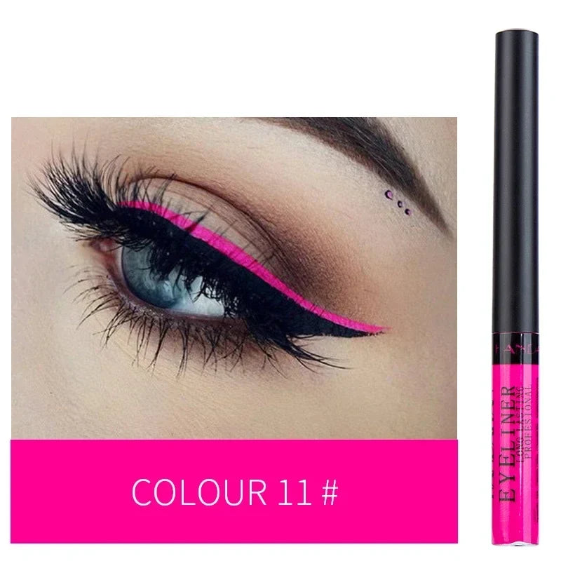 Waterproof Liquid Eyeliner Pen - Long-Lasting Colorful Eye Liner