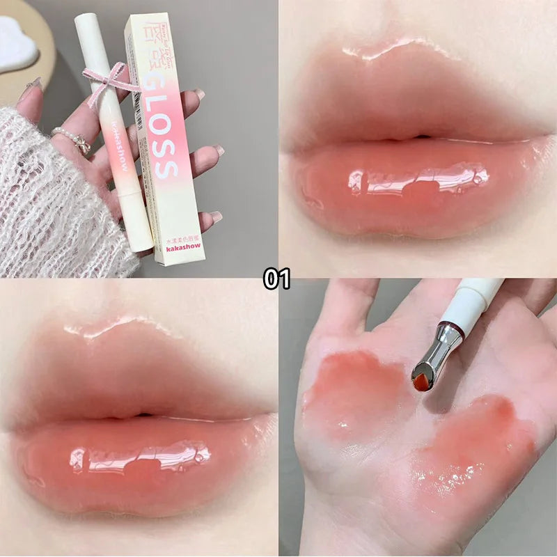 Kakashow Mirror Watery Lip Gloss - Moisturizing Jelly Lip Tint