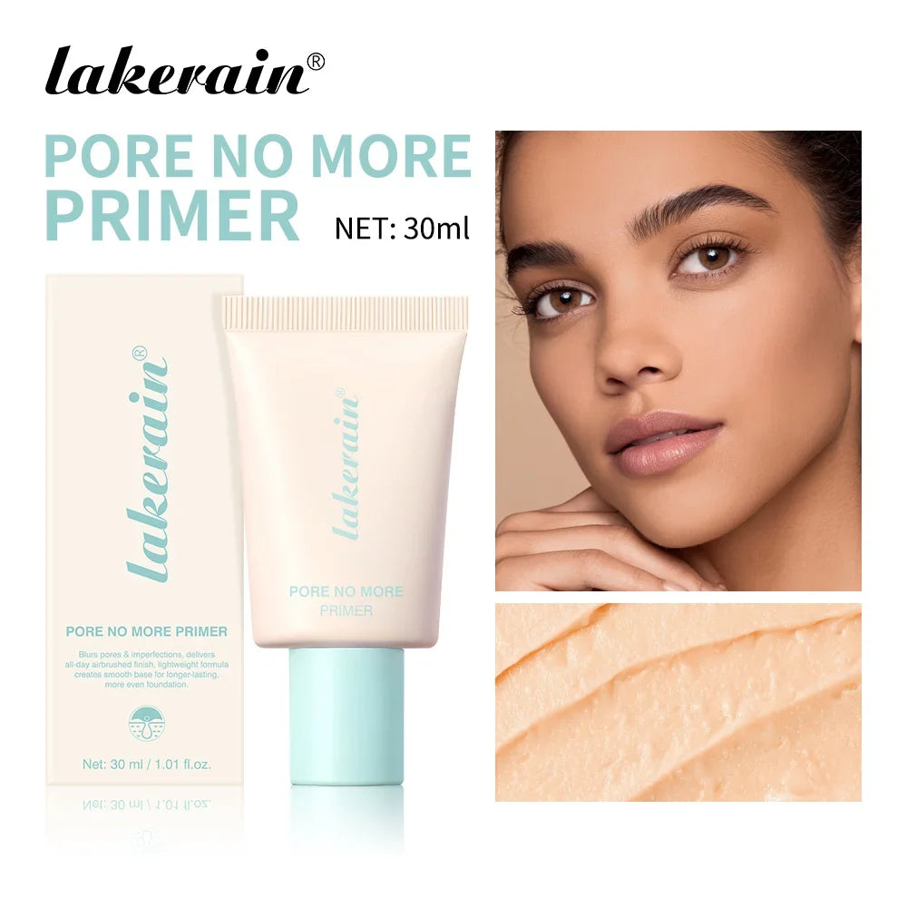 Lakerain Pore No More Primer Moisturizing Long-Lasting Oil Control Matte Finish Primer Water & Sweat Resistant Base Makeup