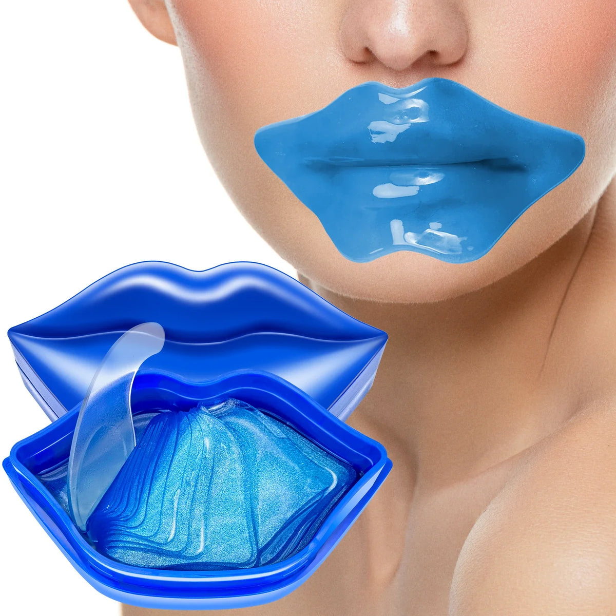 20pc collagen lip masks with hyaluronic acid—hydrate, prevent dryness & cracking, and nourish lips. Ideal for men & women.