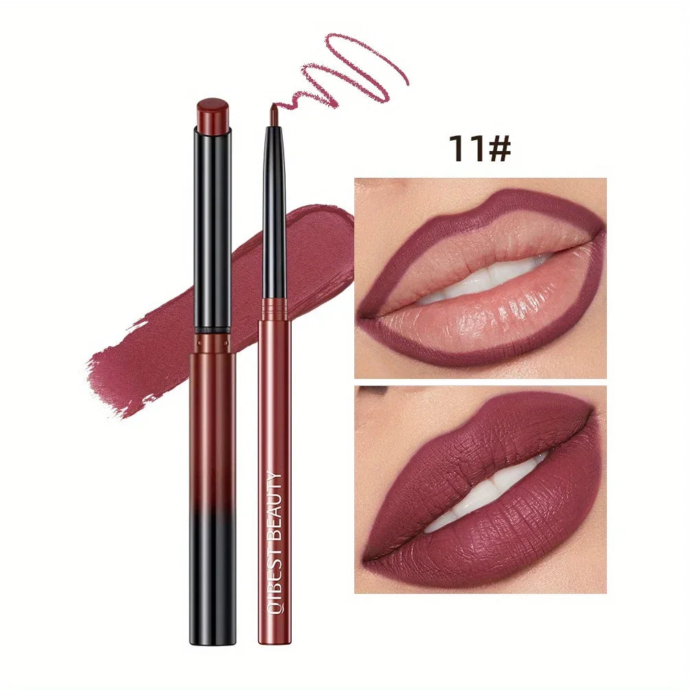 1PC matte lipliner, durable waterproof, sweat resistant, easy to color, fadeless lip gloss, essential for beauty