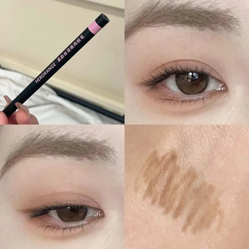 Herorange Silky Eyeliner Gel Pen, Smooth and Colorful, Waterproof and Sweat-Proof, Natural and Long-Lasting, Easy to Apply, Not Easy to Smudge, Suitable for Beginners