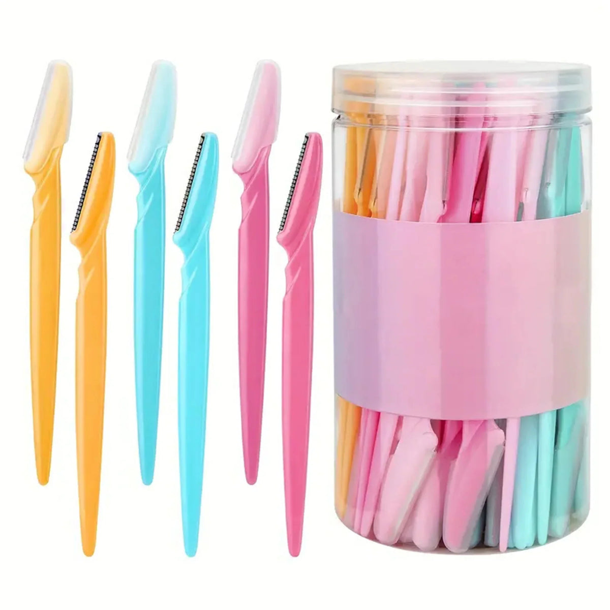 10/40Pcs Eyebrow Trimmer Face Blade Shaver Portable Eye Brow Epilation Hair Removal Safety Eyebrow Cutting Woman Makeup Tools