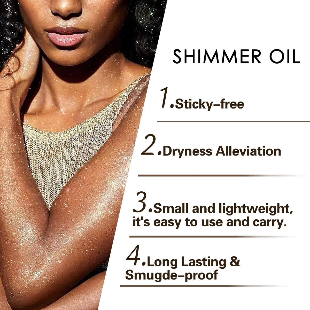 Liquid Highlighter Oil Makeup Cosmetic High Gloss Glitter Face Body Shimmer Highlighter Waterproof Long Lasting Women Beauty