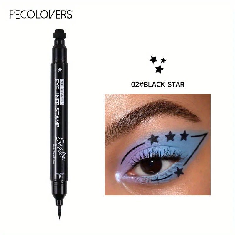 7 Styles Eyeliner Stamp Pen Red Black Liquid Eyeliner Pen Double-ended Lazy Eye Liner Pencil Fast Drying Waterproof Eye Makeup