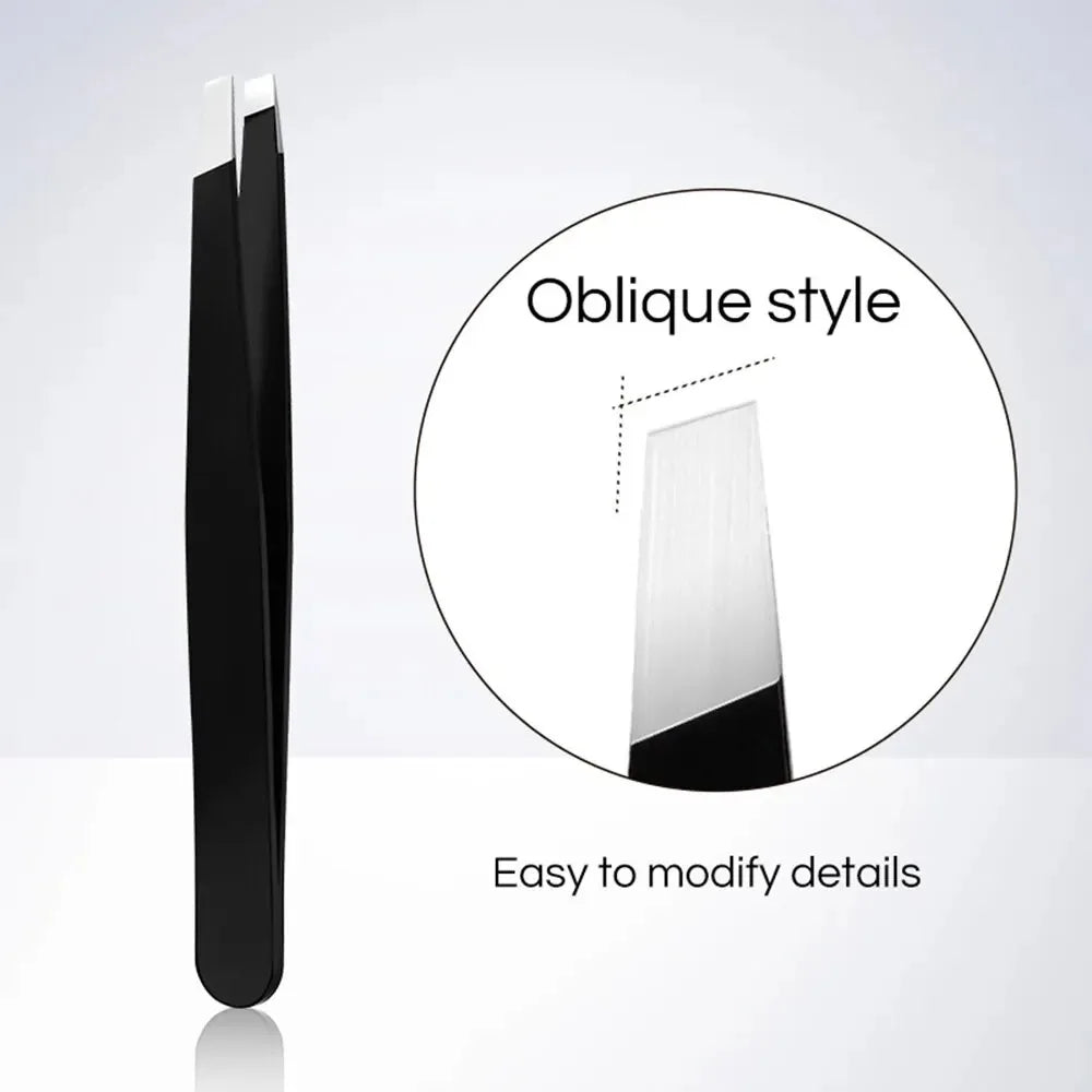 4 Pcs Set High-Quality Stainless Steel Eyebrow Tweezers Suitable for Eyebrows Eyelashes Remove Beard Christmas Gift