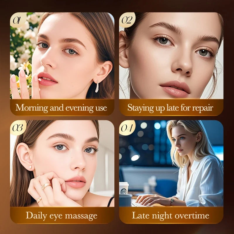 SADOER Snake Venom Peptide Caffeine Anti Wrinkle Massage Eye Cream Anti Dark Circles Anti-Aging Moisturizing Eyes Skin Care