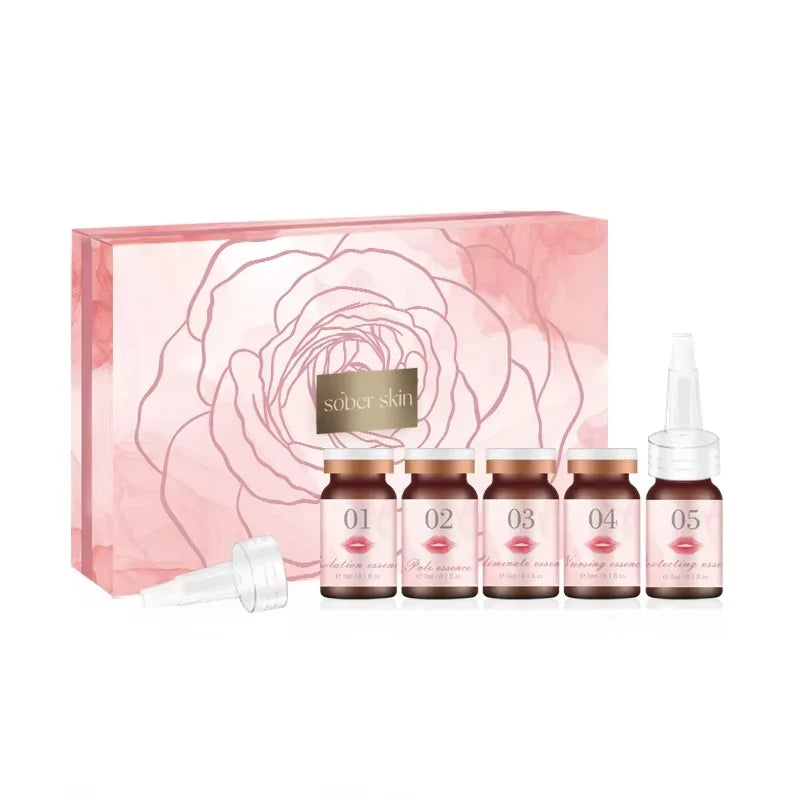 SOBER SKIN natural rose lip care rose scrub lip balm lighten dark lip color brighten roma pink lip