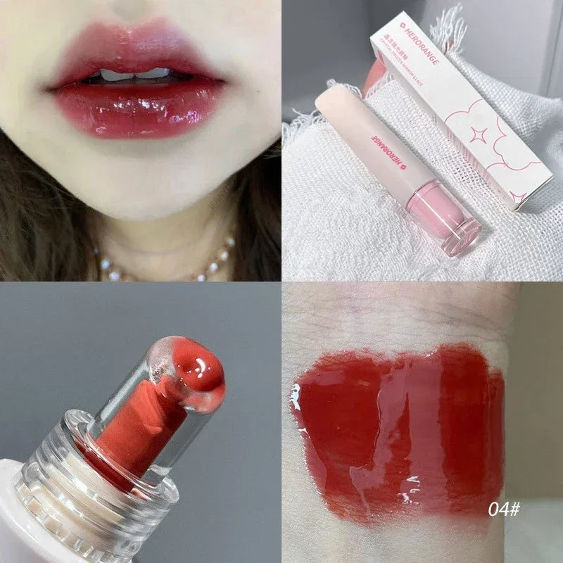 Crystal Jelly Lip Gloss Mirror Water Liquid Lipstick Moisturizing Long Lasting Sexy Lip Plumper Lip Tint Makeup Korean Cosmetics