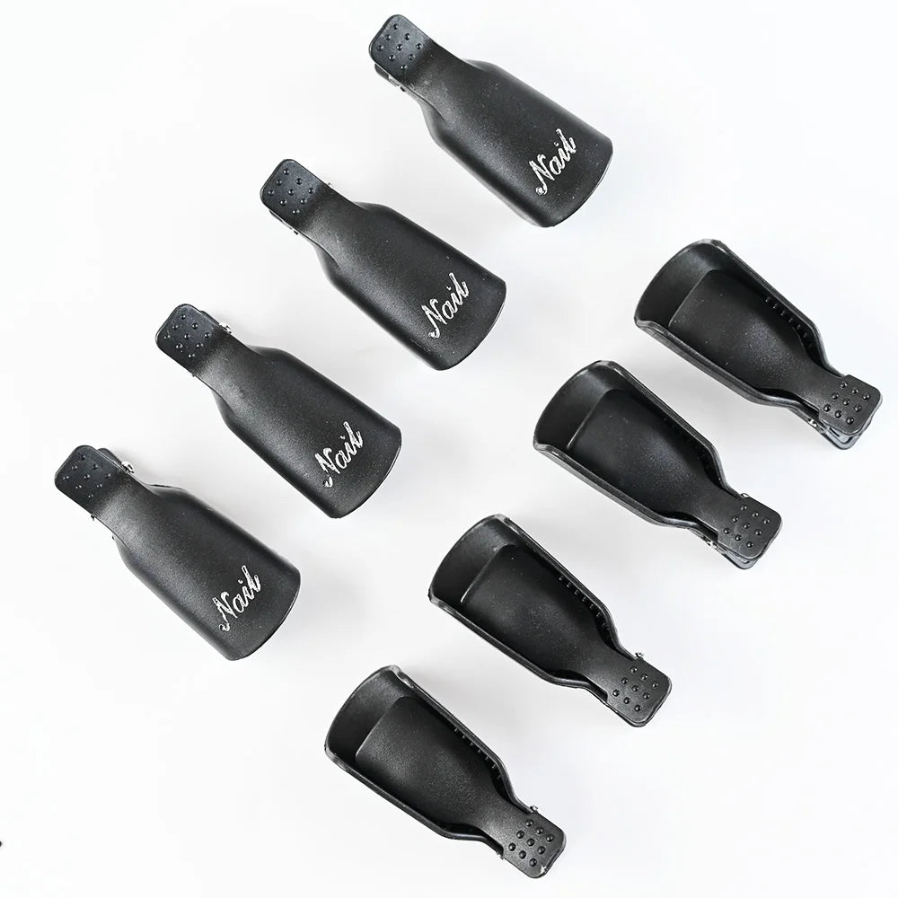 (10Pcs) Gel Nail Polish Remover Cap Clips Resuable Finger&Toe Nail Clips for removal Acrylic Nail Art Gel Polish Soak Off Tool