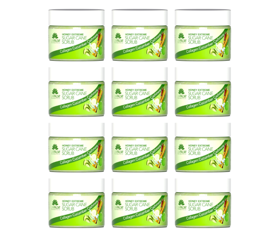 HONEY EXTREME SUGAR CANE SCRUB - COLLAGEN CUCUMBER CASHMERE | 12 OZ.