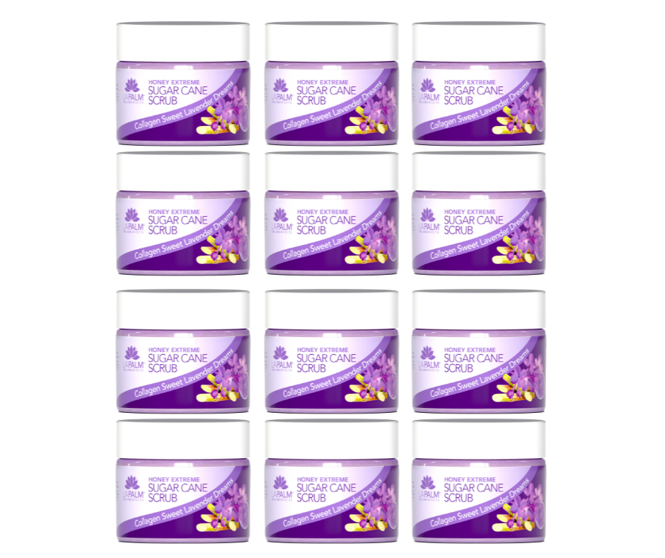 HONEY EXTREME SUGAR CANE SCRUB - COLLAGEN LAVENDER DREAMS | 12 OZ.
